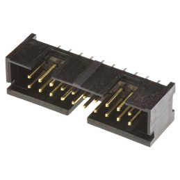 1 pcs - TE Connectivity AMP-LATCH Series Straight Through Hole PCB Header, 20 Contact(s), 2.54mm Pitch, 2 Row(s), Shrouded