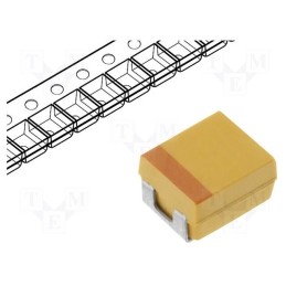 5 pcs x KYOCERA AVX - TCJB107M006R0045 - Capacitor: tantalum-polymer, low ESR, 100uF, 6.3VDC, B, 1210, TCJ