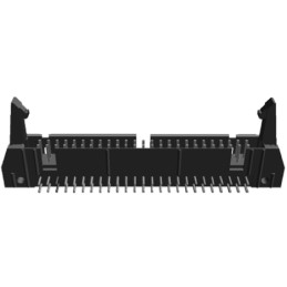 25 pcs - TE Connectivity AMP-LATCH Series Right Angle Through Hole PCB Header, 50 Contact(s), 2.54mm Pitch, 2 Row(s), Shrouded