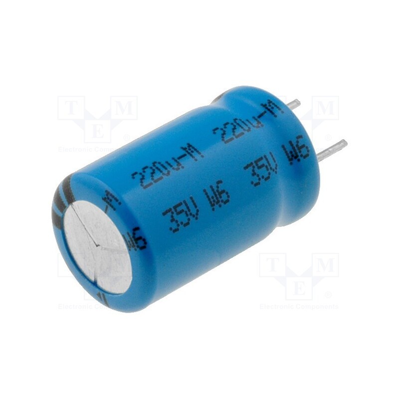 1 pcs x VISHAY - MAL213660221E3 - Capacitor: electrolytic, low ESR, THT, 220uF, 35VDC, Ø10x16mm, ±20%
