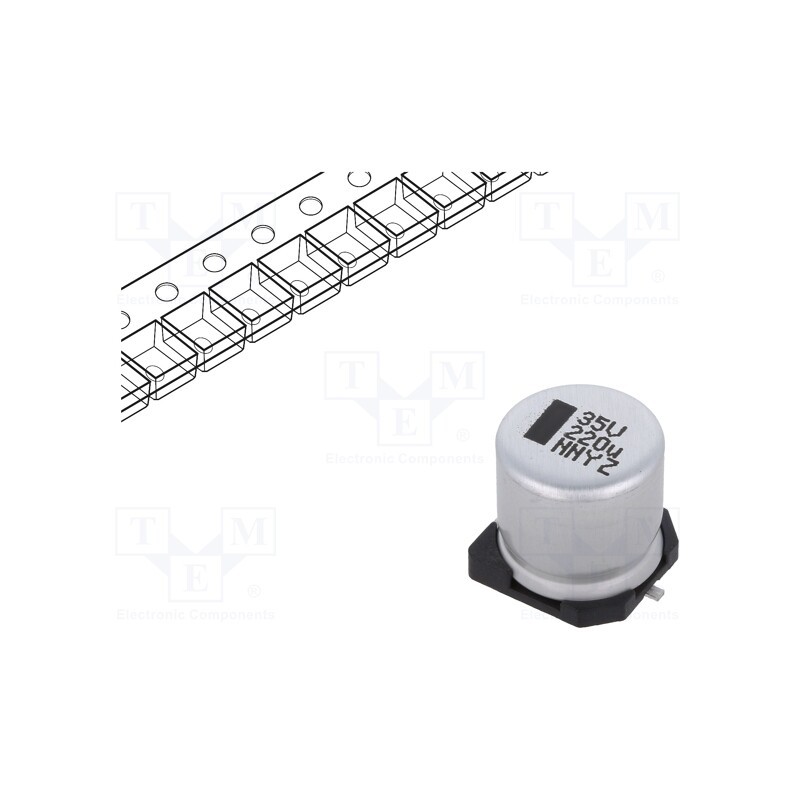 1 pcs x VISHAY - MAL215097001E3 - Capacitor: electrolytic, SMD, 220uF, 35VDC, 10x10x10.5mm, ±20%