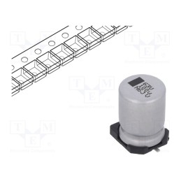 1 pcs x VISHAY - MAL215378101E3 - Capacitor: electrolytic, SMD, 100uF, 63VDC, 10x10x14mm, ±20%, 3000h