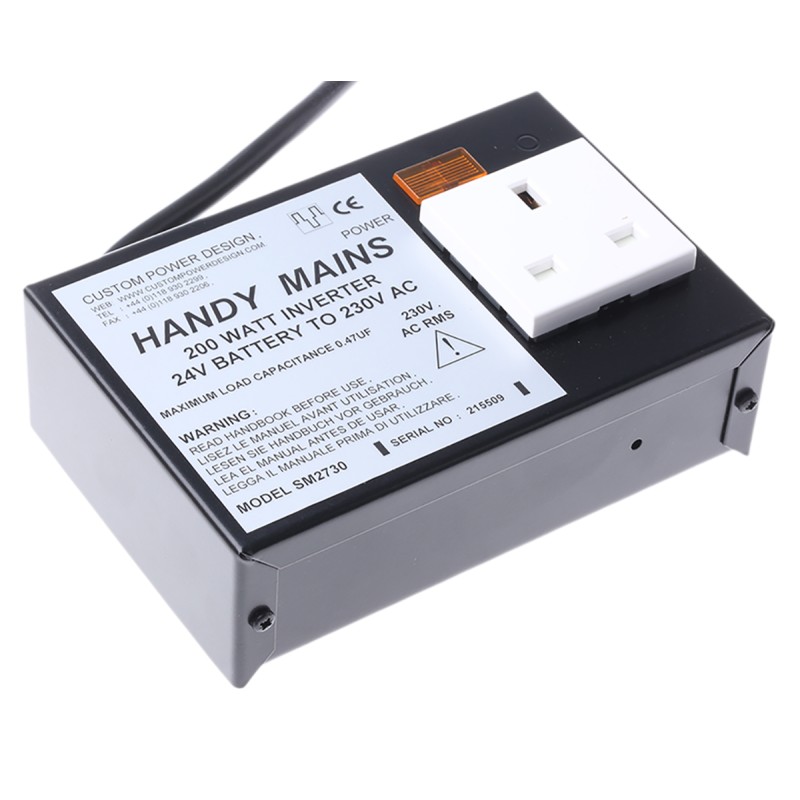 1 pcs - Custom Power Design Quasi Sine Wave 200W Power Inverter, 22 - 30V dc Input, 230V ac Output