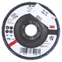 1 pcs - 3M 566A Zirconia Aluminium Flap Disc, 115mm, Medium Grade, P60 Grit, 556D