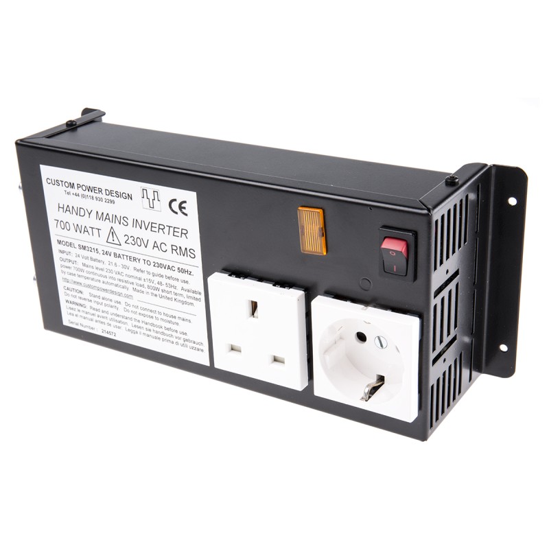 1 pcs - Custom Power Design Quasi Sine Wave 700W Power Inverter, 24V dc Input, 230V ac Output