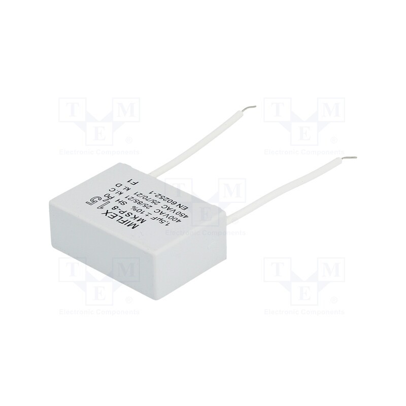 1 pcs x MIFLEX - I250V515K-C - Capacitor: motors, run, 1.5uF, 400VAC, 41.4x28.5x16mm, ±10%, 3000h