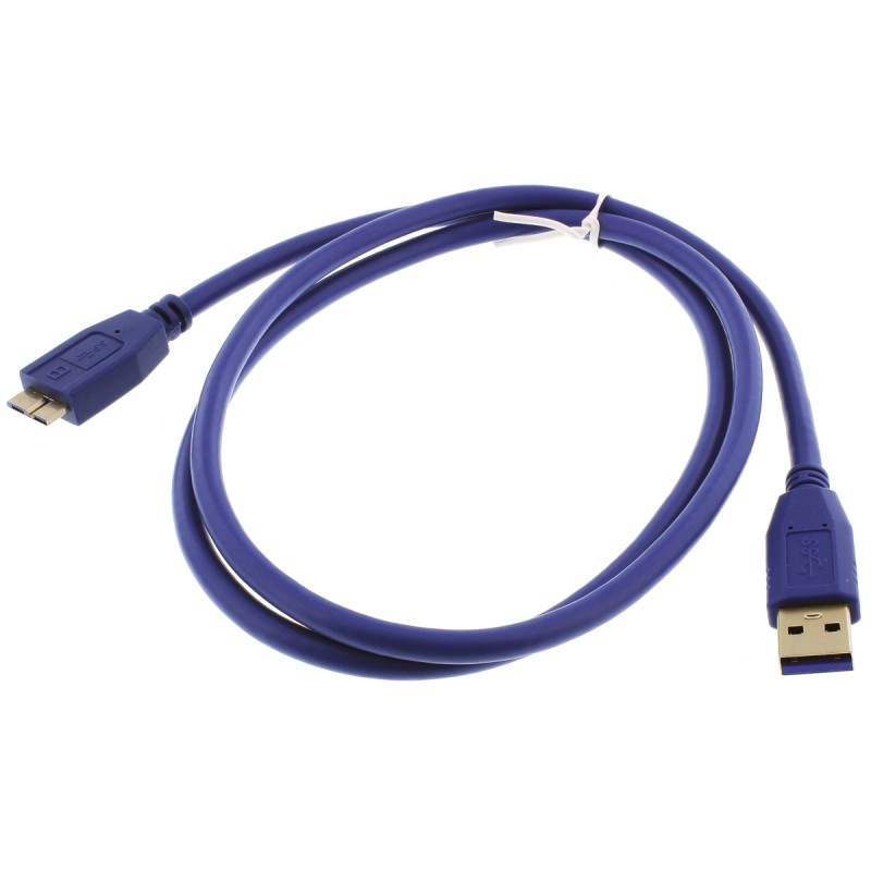 1 pcs - Wurth Elektronik USB 3.0 Cable, Male USB A to Male Micro USB B Cable, 1m