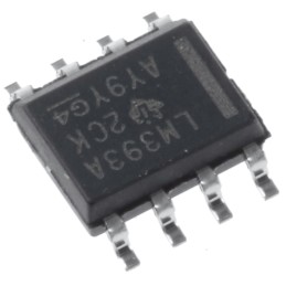 10 pcs - LM393AD Texas Instruments, Dual Comparator, Open Collector O/P, 1.3μs 3 - 28 V 8-Pin SOIC