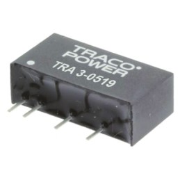 1 pcs - TRACOPOWER TRA 3 DC-DC Converter, 12V dc/ 250mA Output, 4.5 - 5.5 V dc Input, 3W, Through Hole, +85°C Max Temp