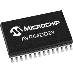 2 pcs - Microchip AVR64DD28-E/SO, 8bit 8 bit MCU Microcontroller, AVR, 24MHz, 64 KB Flash, 28-Pin SOIC
