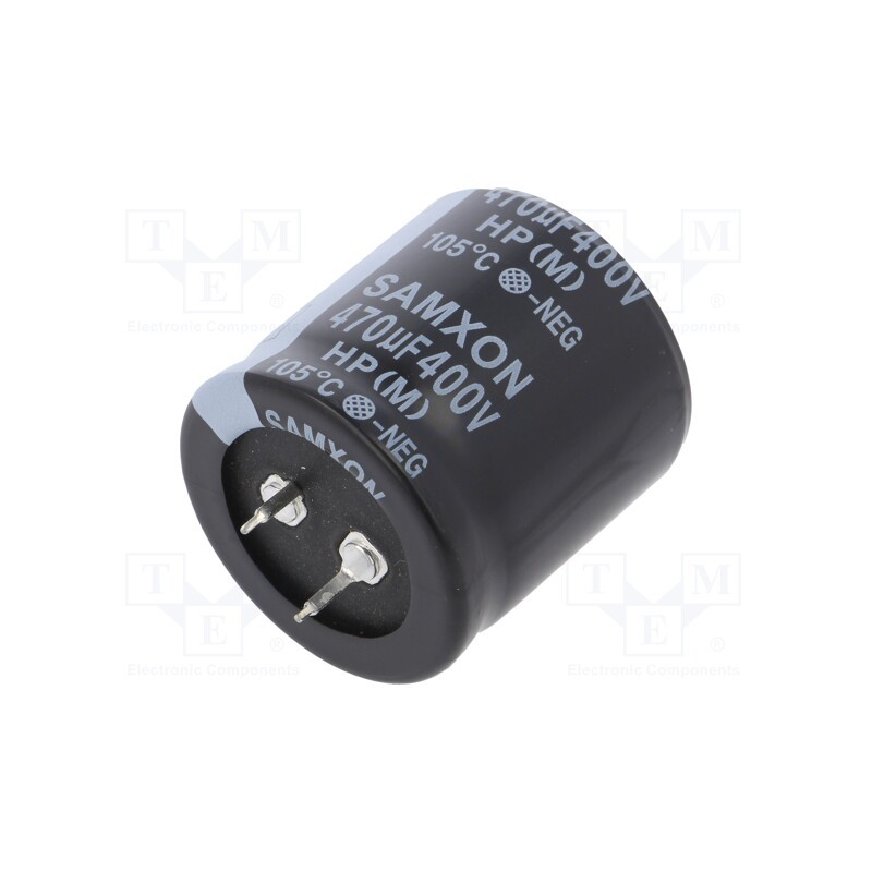 1 pcs x SAMXON - EHP477M2GQ35SWSHP - Capacitor: electrolytic, SNAP-IN, 470uF, 400VDC, Ø35x40mm, ±20%