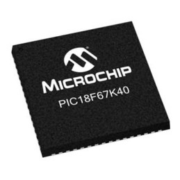 2 pcs - Microchip PIC18LF67K40-I/MR, 8bit PIC Microcontroller, PIC18, 64MHz, 128 kB Flash, 64-Pin QFN