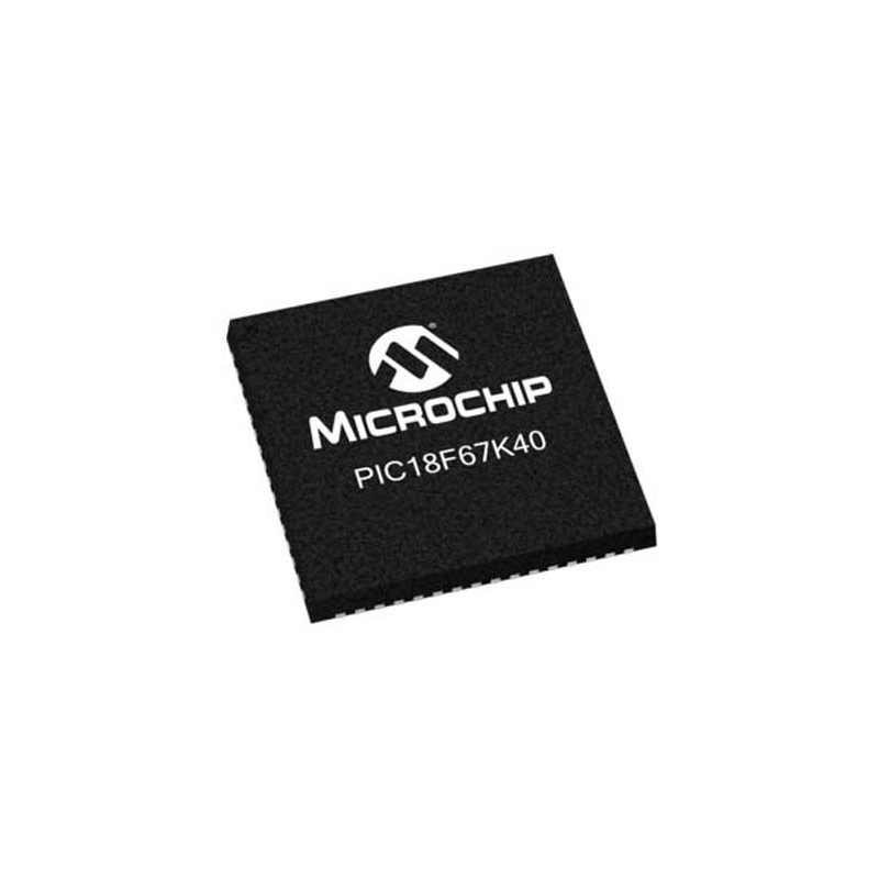 2 pcs - Microchip PIC18LF67K40-I/MR, 8bit PIC Microcontroller, PIC18, 64MHz, 128 kB Flash, 64-Pin QFN
