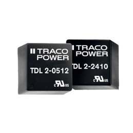 1 pcs - TRACOPOWER TDL 2 DC-DC Converter, 5V dc/ 400mA Output, 18 - 36 V dc Input, 2W, Through Hole, +80°C Max Temp