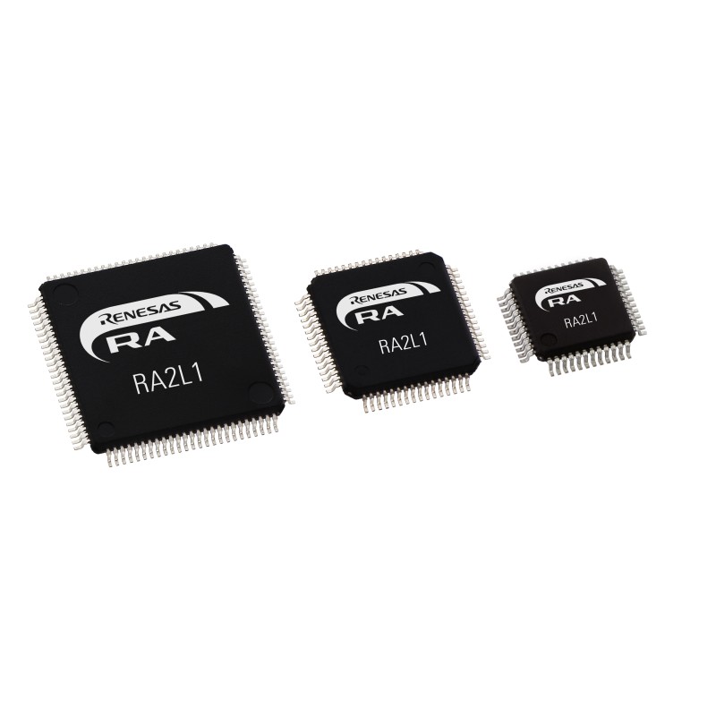 2 pcs - Renesas Electronics R7FA2L1AB2DFLAA0, 32bit ARM Cortex M23 Microcontroller, RA2L1, 48MHz, 256 kB Flash, 48-Pin LFQFP