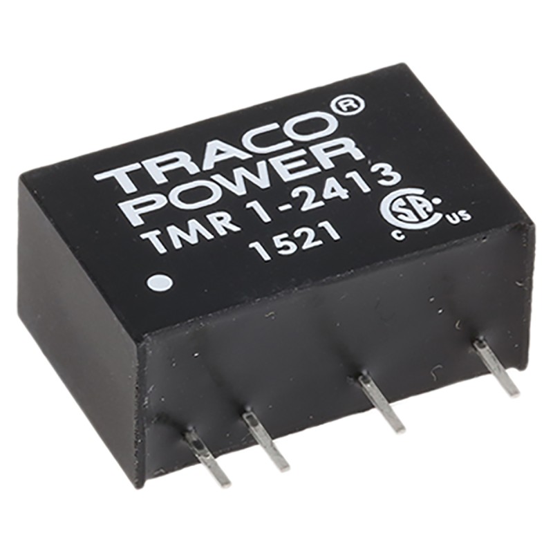 1 pcs - TRACOPOWER TMR 1 DC-DC Converter, 15V dc/ 67mA Output, 18 - 36 V dc Input, 1W, Through Hole, +85°C Max Temp