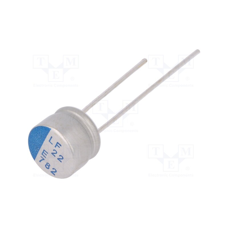 1 pcs x NICHICON - PLF1E220MCL7 - Capacitor: polymer, low ESR, 22uF, 25VDC, ESR: 50mΩ, PLF, THT, ±20%