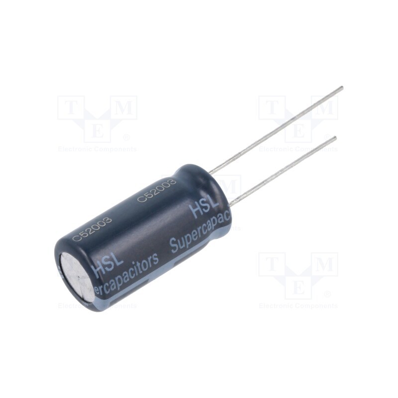 1 pcs x EATON ELECTRONICS - HSL1020-3R8506-R - Supercapacitor, THT, 50F, 3.8VDC, ±20%, Body dim: Ø10.5x22mm, 450mΩ