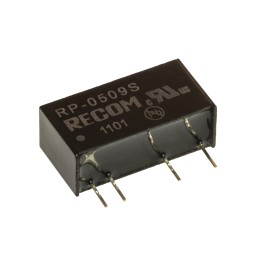 1 pcs - Recom RP DC-DC Converter, 9V dc/ 111mA Output, 4.5 - 5.5 V dc Input, 1W, Through Hole, +85°C Max Temp -40°C Min
