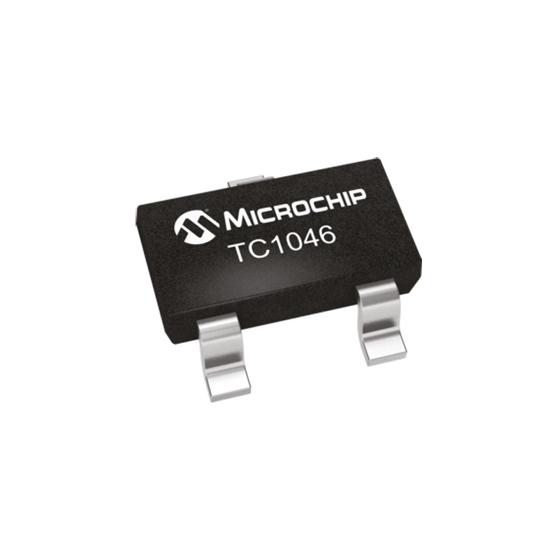 10 pcs - Microchip Voltage Temperature Sensor, Voltage Output, Surface Mount, Analogue, ±2°C, 3 Pins