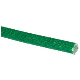 3 pcs - RS PRO Braided Acrylic Fibreglass Green Cable Sleeve, 4mm Diameter, 5m Length