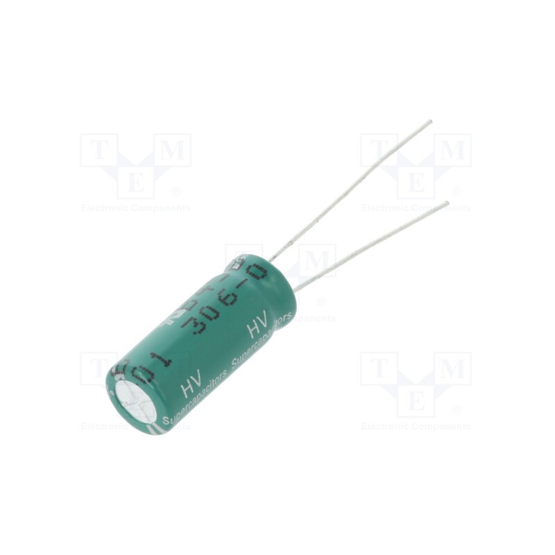 1 pcs x EATON ELECTRONICS - HV0820-2R7305-R - Supercapacitor, THT, 3F, 2.7VDC, -10÷30%, Ø8x21mm, 200mΩ, 10uA
