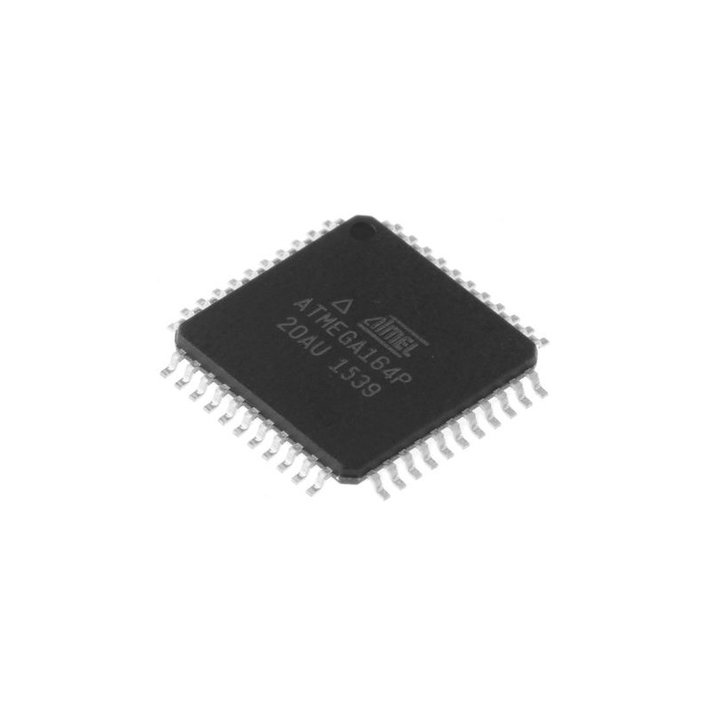 2 pcs - Microchip ATMEGA164P-20AU, 8bit AVR Microcontroller, ATmega, 20MHz, 16 kB Flash, 44-Pin TQFP