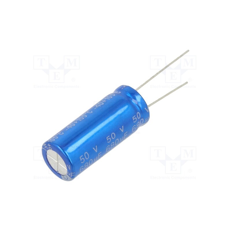 1 pcs x Jb Capacitors - JRG1H681M05001300300000B - Capacitor: electrolytic, THT, 680uF, 50VDC, Ø13x30mm, Pitch: 5mm