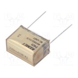 1 pcs x KEMET - P409EL224M275AH471 - Capacitor: paper, X2, 220nF, 275VAC, 25.4mm, ±20%, THT, P409, 630VDC