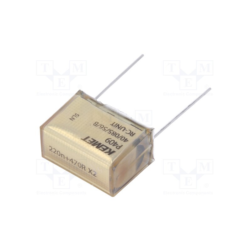1 pcs x KEMET - P409EL224M275AH471 - Capacitor: paper, X2, 220nF, 275VAC, 25.4mm, ±20%, THT, P409, 630VDC