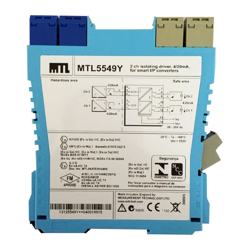1 pcs - Eaton MTL Series Signal Conditioner, Current, Voltage Input, Current Output, 20 - 35V dc Supply