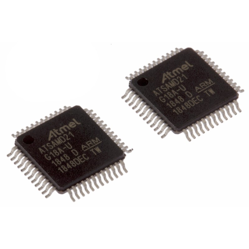 2 pcs - Microchip ATSAMD21G18A-AU, 32bit ARM Cortex M0+ Microcontroller, ATSAMD, 48MHz, 256 kB Flash, 48-Pin TQFP