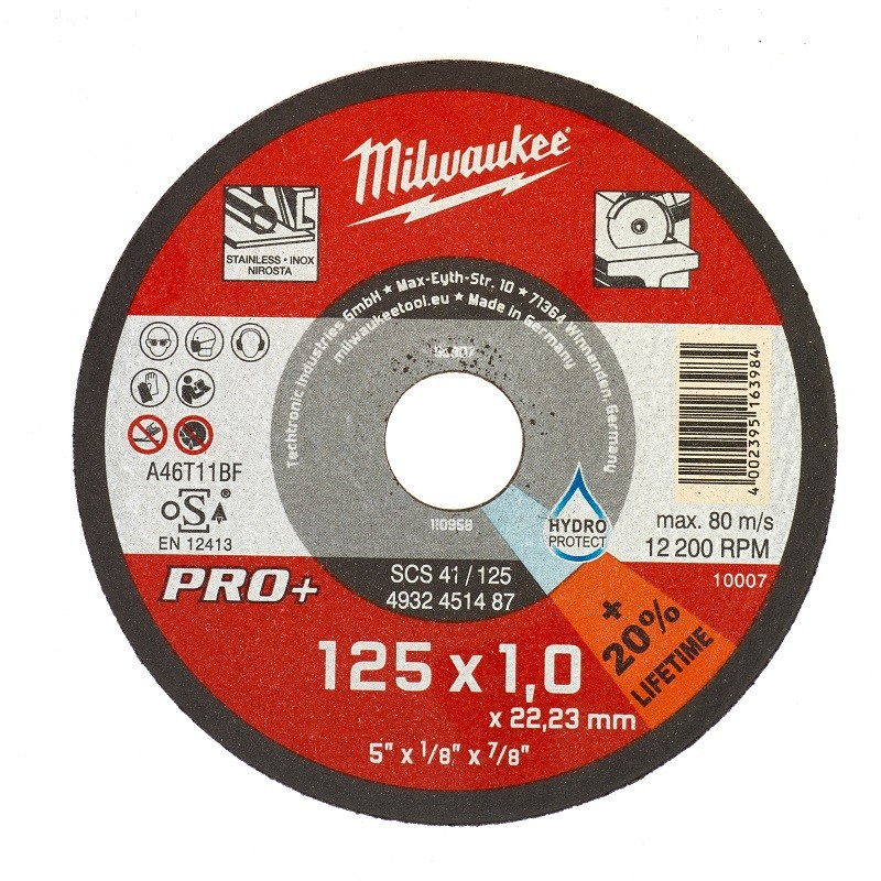 1 pcs - Milwaukee Cutting Disc, 125mm x 1mm Thick