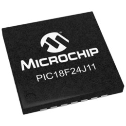 2 pcs - Microchip PIC18F24J11-I/ML, 8bit PIC Microcontroller, PIC18F, 48MHz, 16 kB Flash, 28-Pin QFN