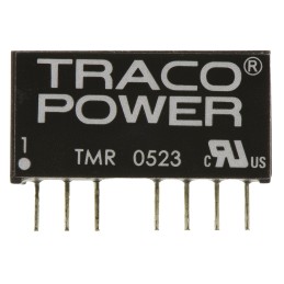 1 pcs - TRACOPOWER TMR 2 DC-DC Converter, ±15V dc/ ±65mA Output, 4.5 - 9 V dc Input, 2W, Through Hole, +85°C Max Temp