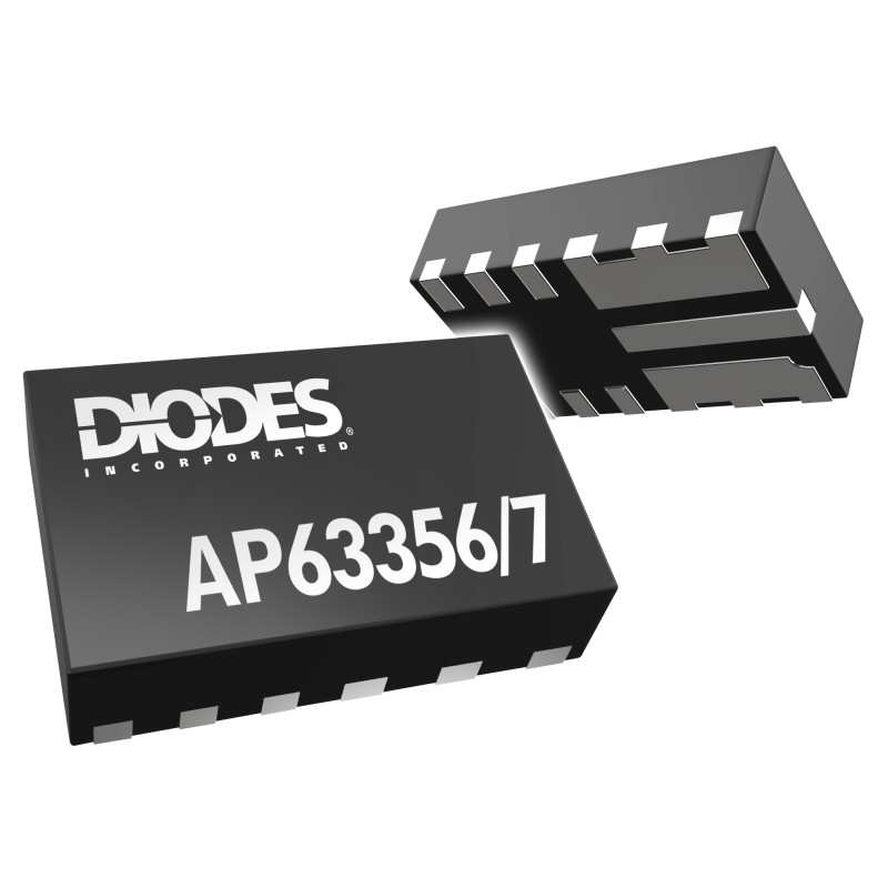 10 pcs - DiodesZetex, AP63357QZV-7 Sync Buck Converter 3.5A Adjustable 9-Pin, V-DFN3020-13