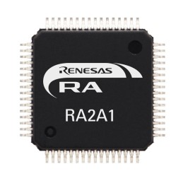 2 pcs - Renesas Electronics R7FA2A1AB3CFMAA0, 32bit ARM Cortex M23 Microcontroller, RA2A1, 48MHz, 256 kB Flash, 64-Pin LQFP