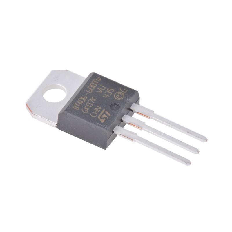 10 pcs - STMicroelectronics Through Hole, 3-pin, TRIAC, 800V, Gate Trigger 1.3V 600V