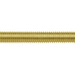 2 pcs - RS PRO Plain Brass Threaded Rod, M3, 1m