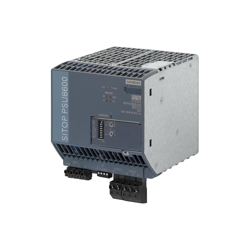 1 pcs - Siemens SITOP PSU, 400 - 500V ac ac Input, 24V dc dc Output, 40A Output, 960W