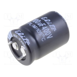 1 pcs x Elite - PL2G101MND2231 - Capacitor: electrolytic, SNAP-IN, 100uF, 400VDC, Ø22x31mm, ±20%