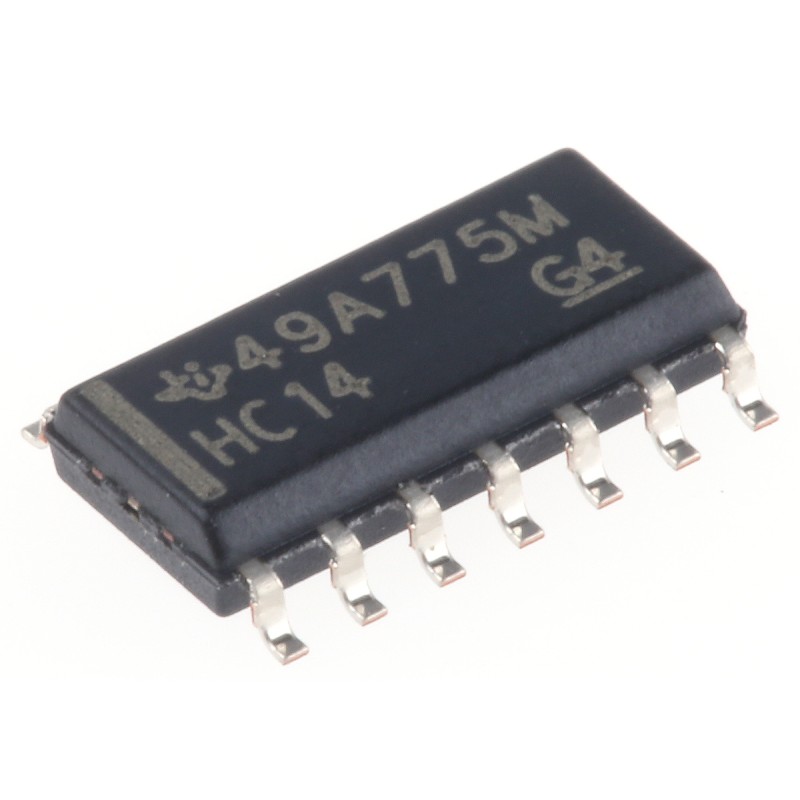 10 pcs - Texas Instruments SN74HC14D Hex Schmitt Trigger CMOS Inverter, 14-Pin SOIC