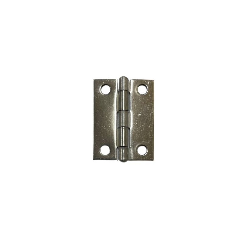 1 Bag of 2 - RS PRO Stainless Steel Butt Hinge, Screw Fixing, 50mm x 38mm x 1.2mm