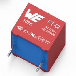 5 pcs - Wurth Elektronik WCAP-FTXX Film Capacitor, 310V ac, ±10%, 220nF, Through Hole