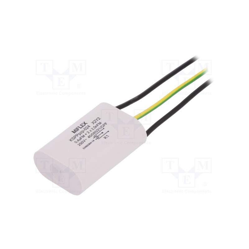 1 pcs x MIFLEX - IA24DU444M250M - Capacitor: polypropylene, THT, ±20%, Capacitor: X2,Y2, 250VAC