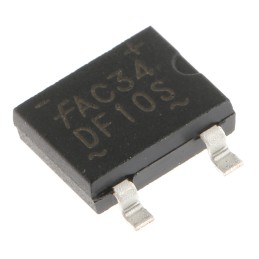 10 pcs - onsemi Bridge Rectifier, 1.5A, 1000V, 4-Pin