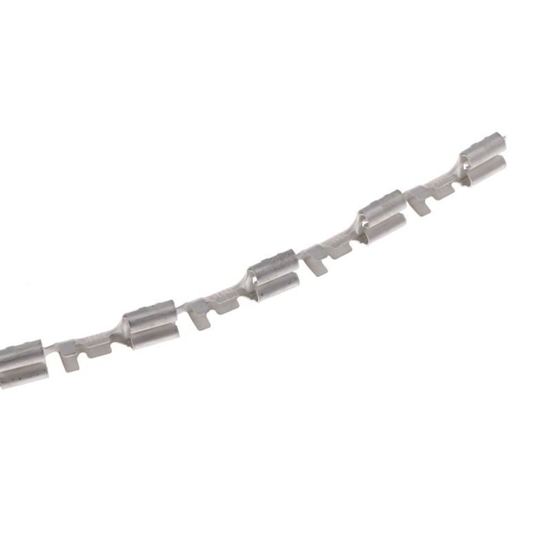 100 pcs - TE Connectivity FASTIN-FASTON .250 Uninsulated Female Spade Connector, Receptacle, 6.35 x 0.81mm Tab Size, 0.5mm² to