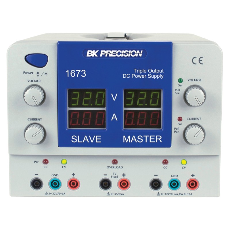 1 pcs - BK Precision 1673 Series Digital Bench Power Supply, 32V, 6A, 3-Output, 399W