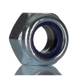 200 pcs - RS PRO, Zinc Plated Bright Zinc Plated Steel Hex Nut, DIN 985/DIN 982, M8