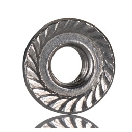 200 pcs - RS PRO, Plain Stainless Steel Flanged Hex Nut, DIN 6923, M6